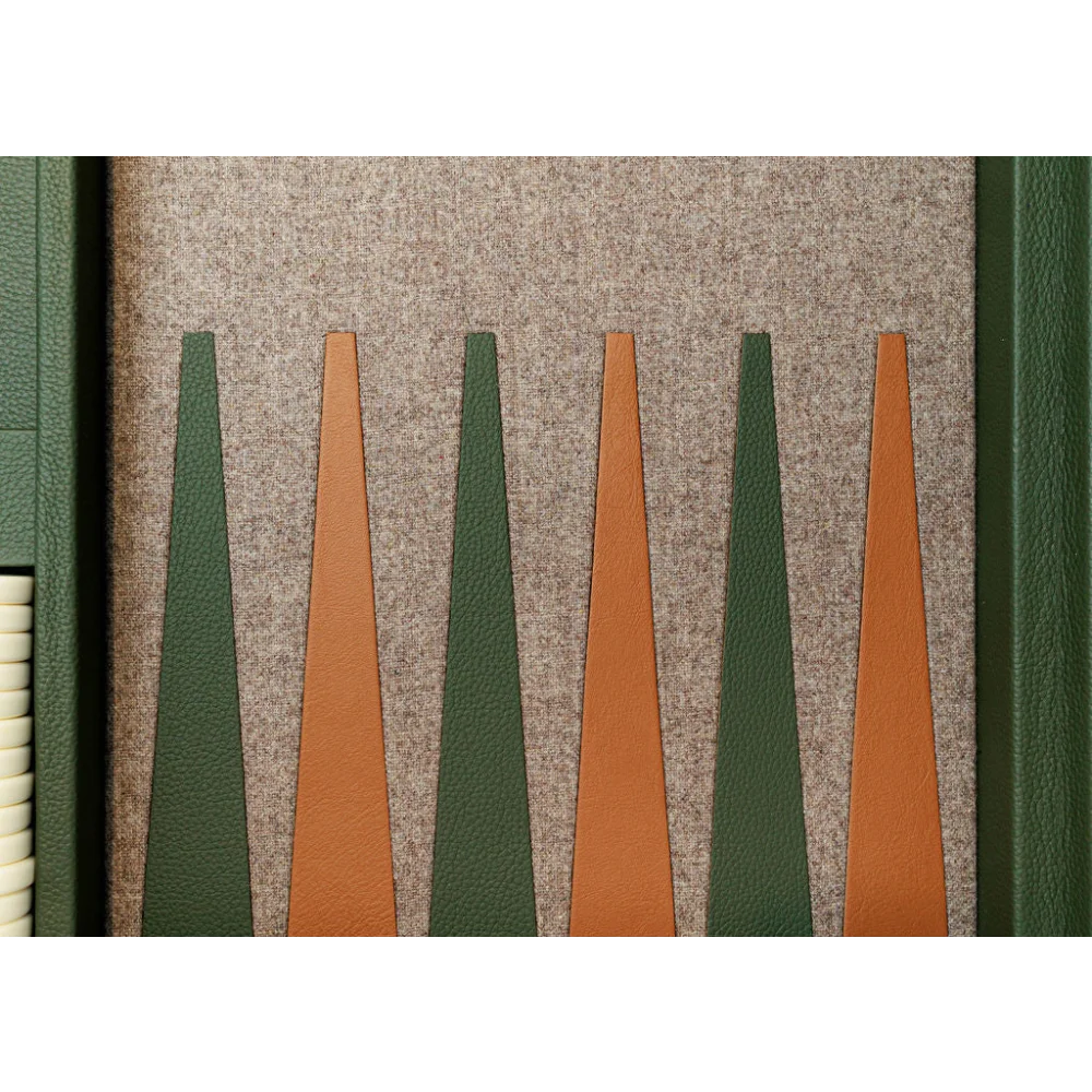 Backgammon Plegable - Verde Olivo - Juegos